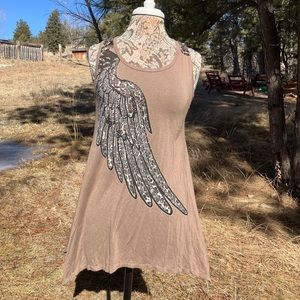 Breezy, glittery tunic tank by Vocal, M